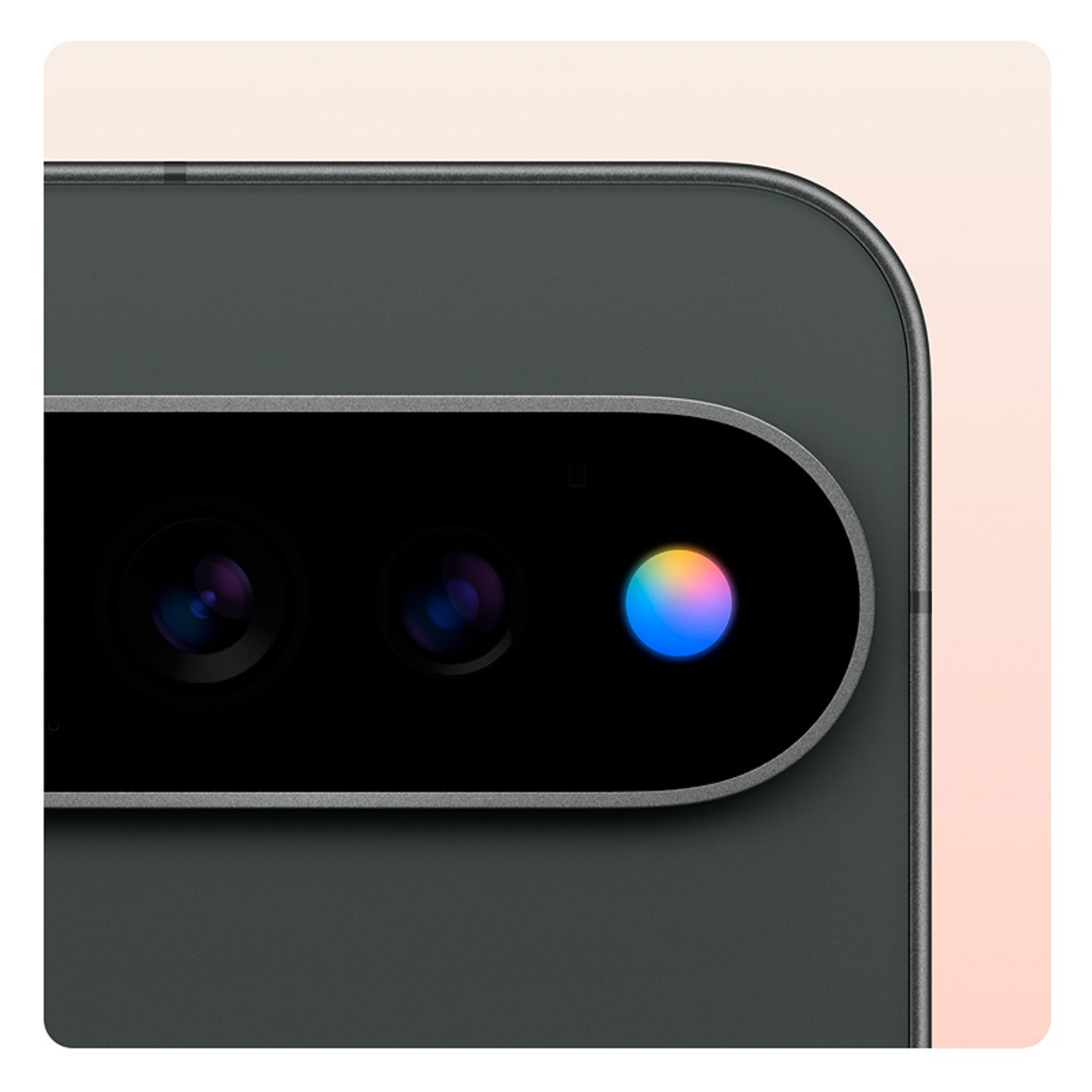 Close-up of Google Pixel 11 Pro XL phone camera. 