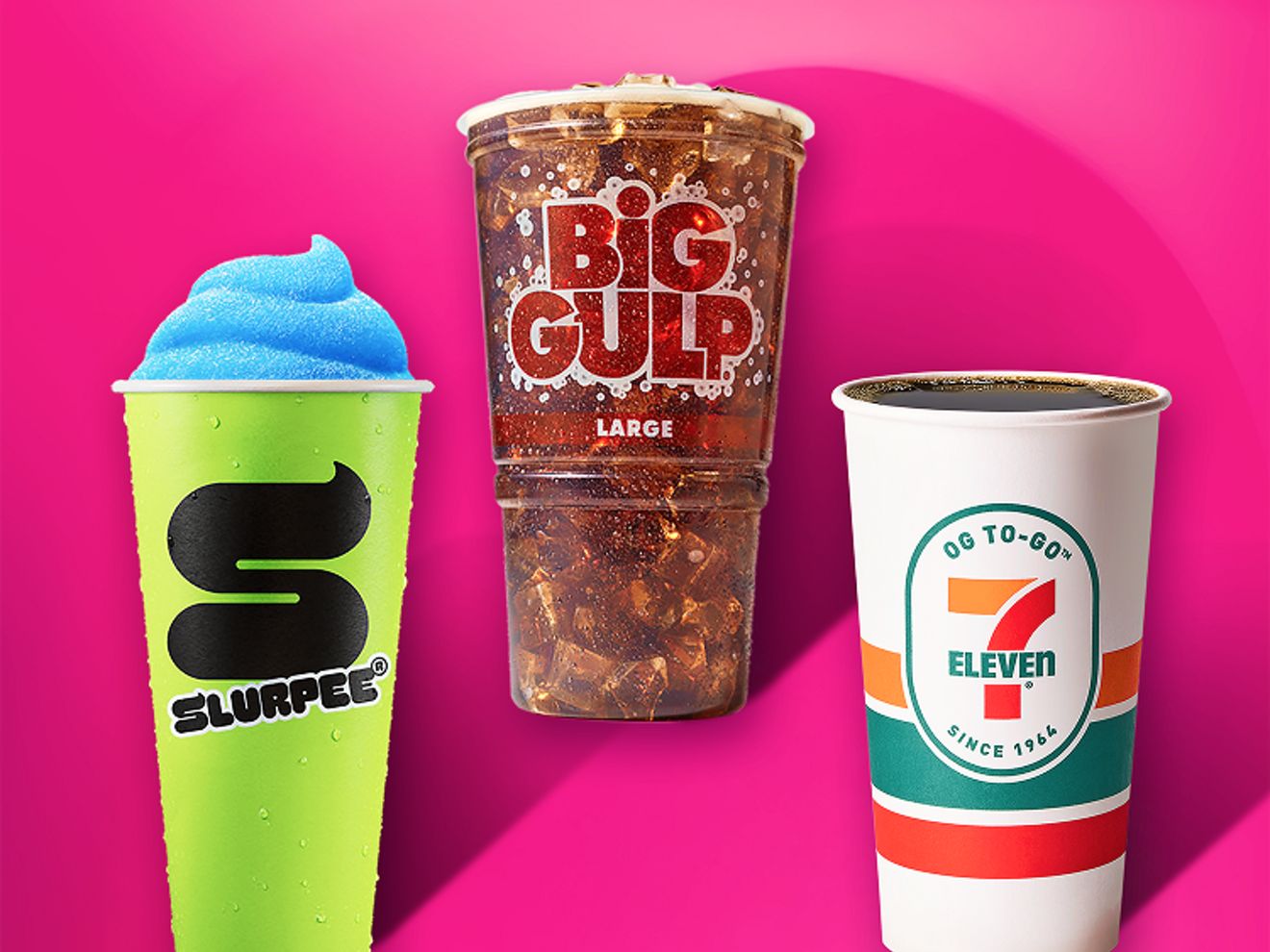 Slurpee, Big Gulp, and 7-11 coffee. 