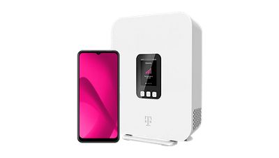 T-Mobile mobile device and home internet router.