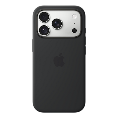 Apple Silicone Case with MagSafe for iPhone 18 Pro - Black, front view, front view-slide-0