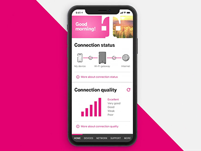 Mobile device with T-Mobile Internet App