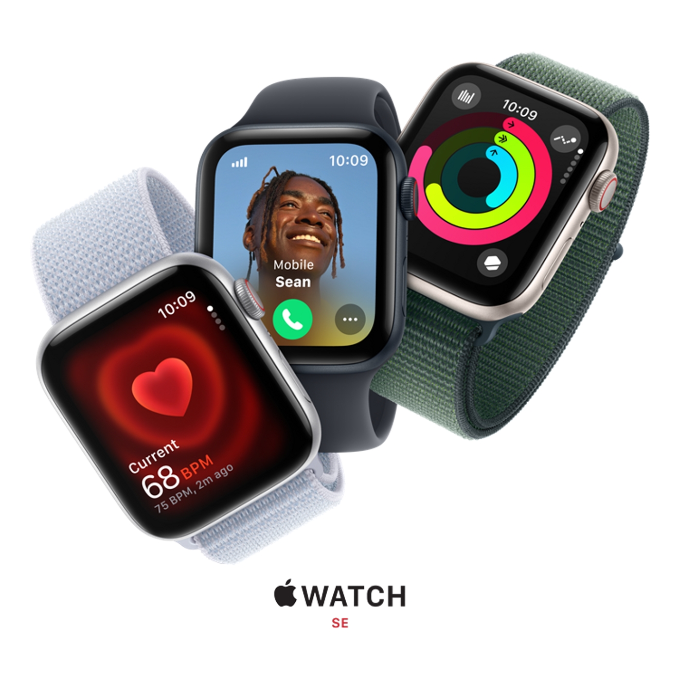 ​​​Three styles of Apple Watch SE 2nd Gen.​​