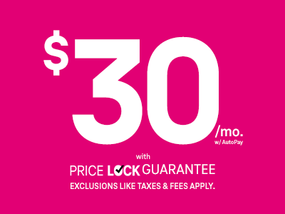 $30/month with Price Lock guarantee