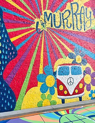 A colorful mural in Murray, Kentucky