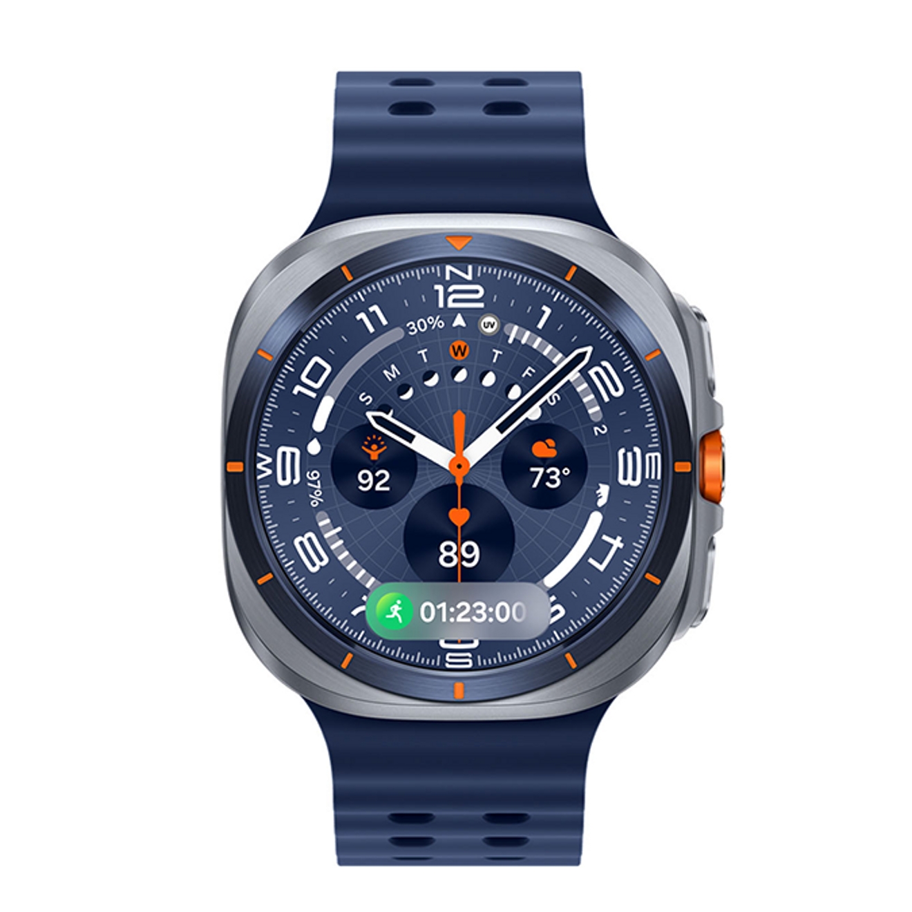 Beauty shot of the Watch8 Ultra with the home screen in view.