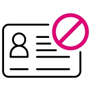 No ID required icon