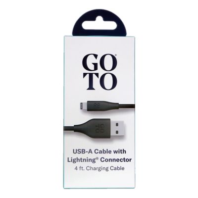 Cable Lightning a USB A GoTo™, 4 pies - Negro R2