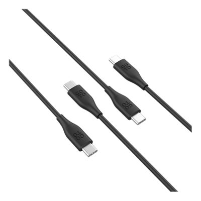 GoTo™ 2-Pack USB-C to USB-C Cable 6 ft - Black, back view, back view-slide-2