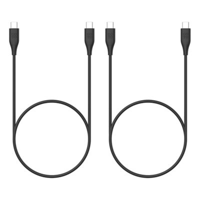 GoTo™ 2-Pack USB-C to USB-C Cable 6 ft - Black, front view, front view-slide-0