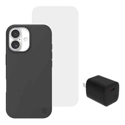 GoTo® 3-in-1 Bundle SAVE 30 Percent for Apple iPhone 17 - Black, front view, front view-slide-0
