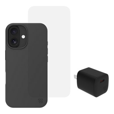GoTo® 3-in-1 Bundle SAVE 30 Percent for Apple iPhone 16 - Black, front view, front view-slide-0
