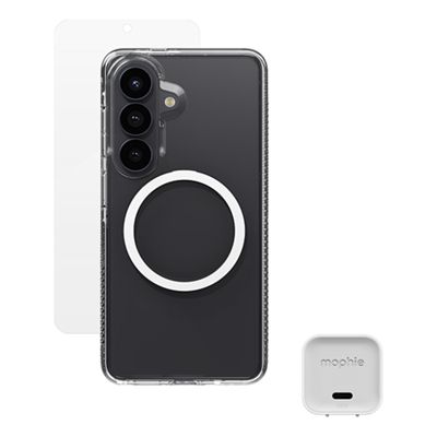 ZAGG/mophie 3-in-1 Bundle SAVE 25 Percent for Samsung Galaxy S26 - Clear, right view, right view-slide-1