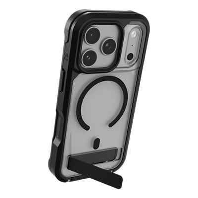 ZAGG Rainier Snap w/ Kickstand Case for Apple iPhone 18 Pro/17 Pro - Black/Clear, front view, front view-slide-0