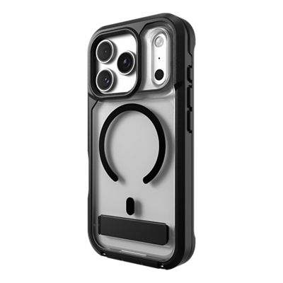ZAGG Rainier Snap w/ Kickstand Case for Apple iPhone 18 Pro/17 Pro - Black/Clear, left view, left view-slide-3