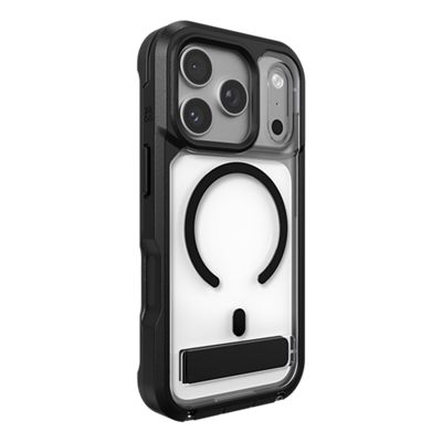 ZAGG Rainier Snap w/ Kickstand Case for Apple iPhone 18 Pro/17 Pro - Black/Clear, right view, right view-slide-1