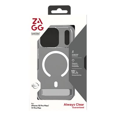 ZAGG Crystal Palace Snap w/ Kickstand Case for iPhone 18 Pro Max/17 Pro ...