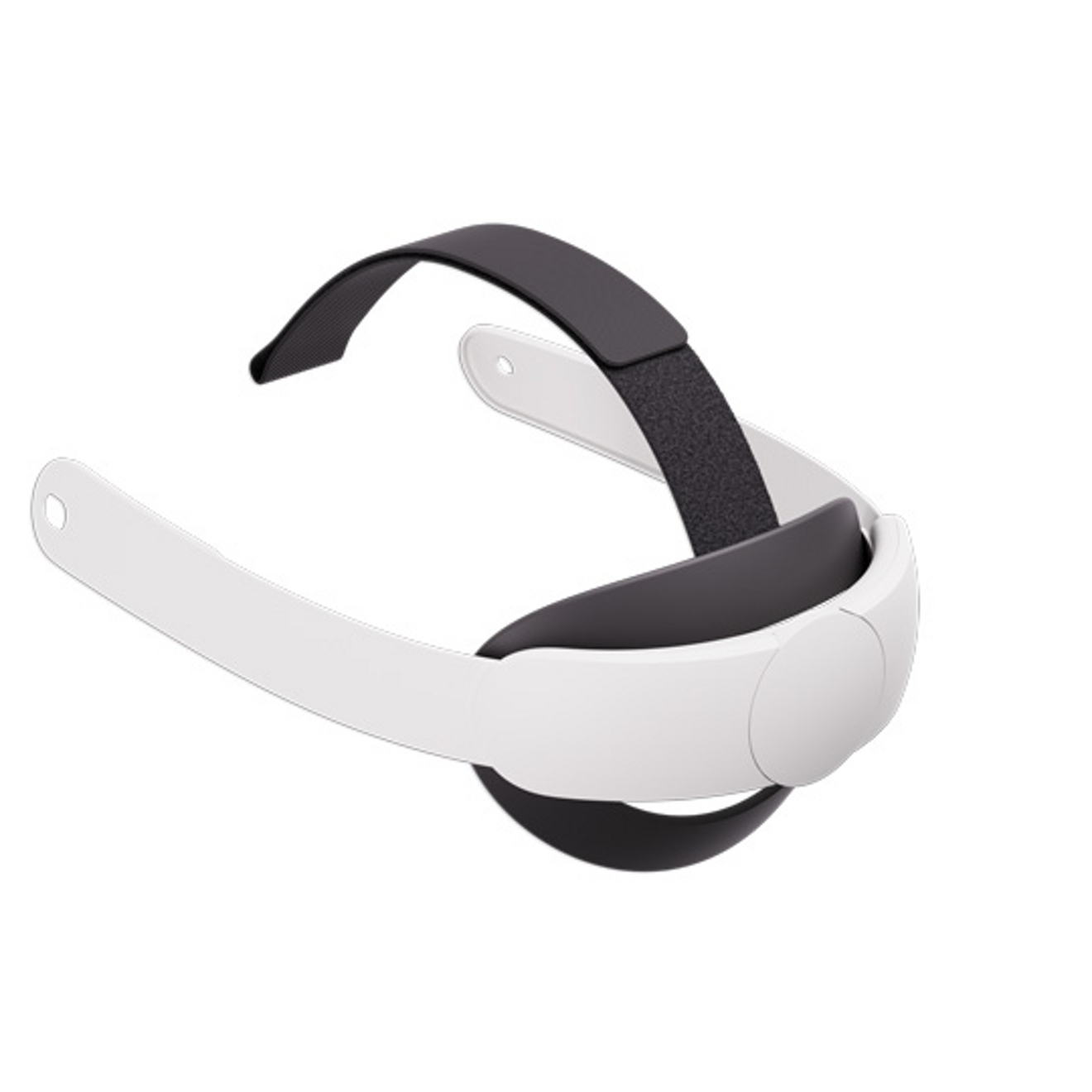 An Elite Strap on a Meta Quest VR headset.