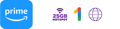 Prime, 25GB of hotspot data, 100GB Google One membership Unlimited texting to 210+ countries and destinations