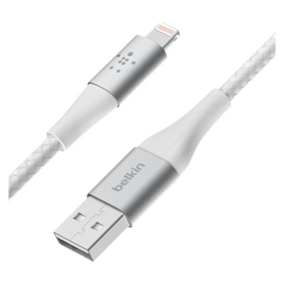 Belkin BOOST CHARGE Braided Lightning to USB-A Cable 2m - White