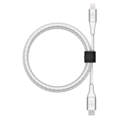 Belkin BOOST CHARGE Braided USB-C to Lightning Cable 2m - White