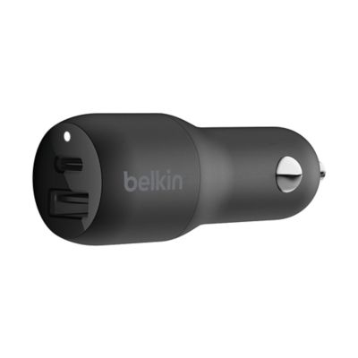 Belkin Dual 37W Car Charger and USB-C to USB-C Cable  - Black