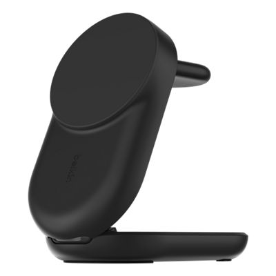 Belkin 25W 3-in-1 Foldable Magnetic Charger - Black, back view, back view-slide-2
