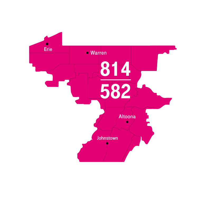 814 Area Code Map Pa-814-Area-Code-Overlay-Notification
