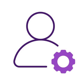 Ilustración de una persona con un engranaje en movimiento