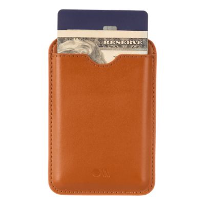 Case-Mate Magnetic Leather Wallet - Cognac Brown