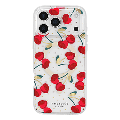 Kate Spade NY MagSafe Case for Apple iPhone 18 Pro/17 Pro - Cherry Dot, front view, front view-slide-0