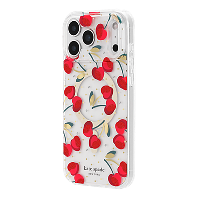 Kate Spade NY MagSafe Case for Apple iPhone 18 Pro/17 Pro - Cherry Dot, left view, left view-slide-3