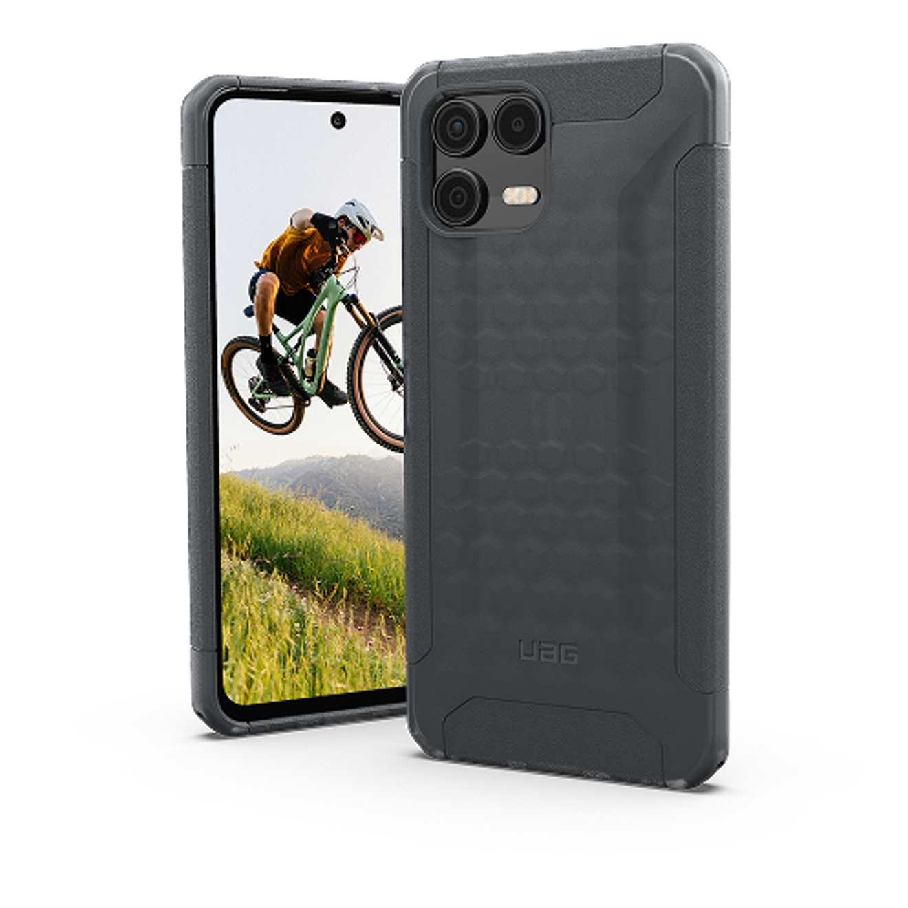 Translucent black UAG Scout Case protecting a T-Mobile Revvl 8 Pro