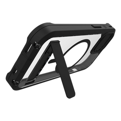 ZAGG Rainier Case w/ Kickstand and MagSafe for iPhone 16e/15/14/13 - Black/Clear-slide-2