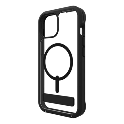 ZAGG Rainier Case w/ Kickstand and MagSafe for iPhone 16e/15/14/13 - Black/Clear-slide-3