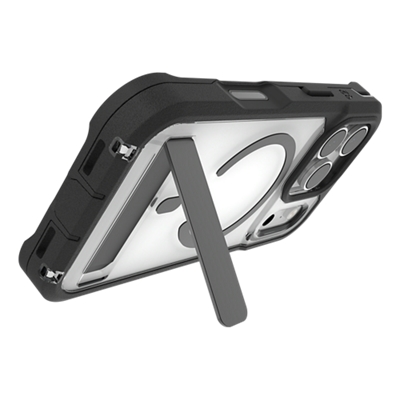 ZAGG Rainier Case w/ Kickstand and MagSafe for Apple iPhone 17 Pro - Black/Clear-slide-2