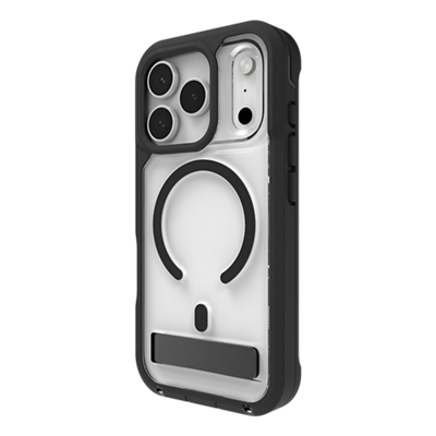 ZAGG Rainier Case w/ Kickstand and MagSafe for Apple iPhone 17 Pro - Black/Clear-slide-3