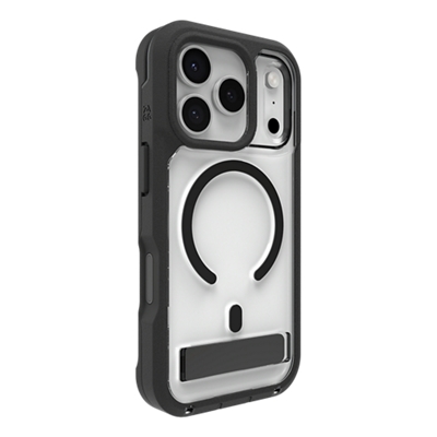 ZAGG Rainier Case w/ Kickstand and MagSafe for Apple iPhone 17 Pro - Black/Clear-slide-1