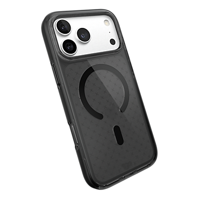 Tech21 EvoCheck Case w/ MagSafe for iPhone 18 Pro Max/17 Pro Max - Smokey Black, back view, back view-slide-2