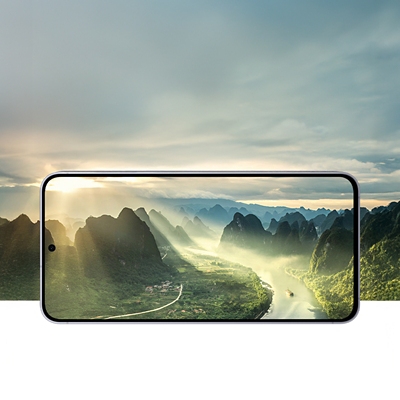 Landscape as seen through a phone