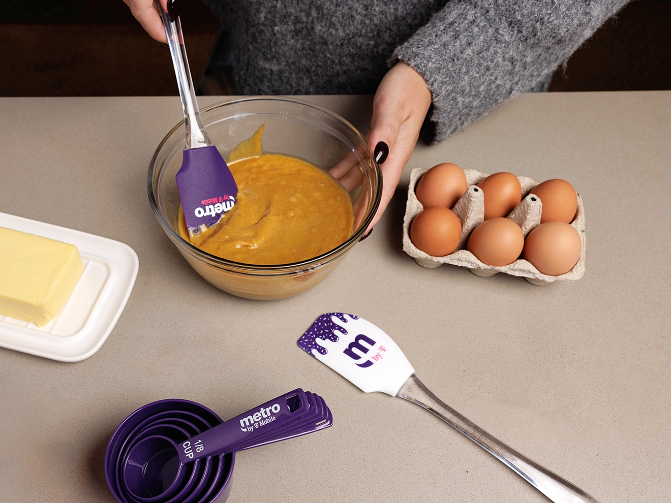 A Metro baking set next to baking ingredients.