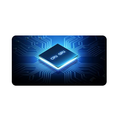 A glowing smartphone chip on a circuit board, representing high-performance processing power.