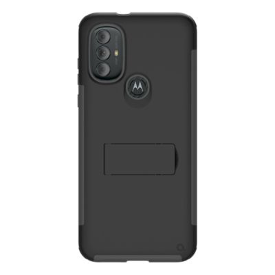 Quikcell Advocate Dual Layer Kick Case for moto g power 2022 - Black