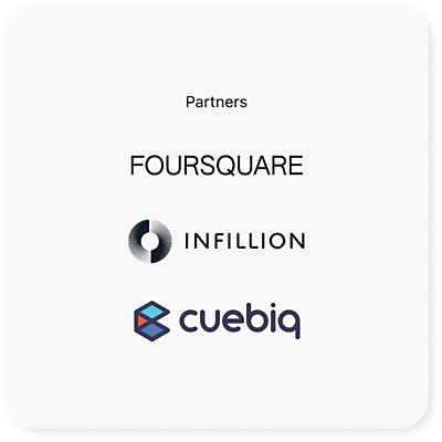 Location Measurement partners include, Foursquare, Infillion, and Cuebiq
