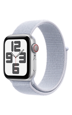Apple Watch SE 2nd gen 40mm - Silver Aluminum Blue Cloud Sport Loop-slide-0