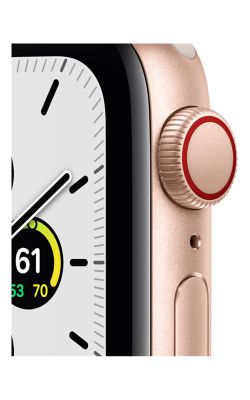 Apple Watch SE 40 mm - Al. oro - Pulsera deportiva en blanco estelar