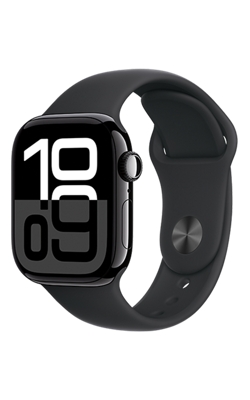 Apple Watch Series 10 42mm - Jet Black Aluminum Black Sport Band S/M-slide-0