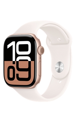 Apple Watch Series 10 46mm - Rose Gold Aluminum Light Blush Sport Band M/L-slide-0