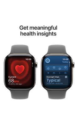 Apple Watch Series 11 46mm - Natural Titanium Case Stone Gray Sport Band M/L-slide-1