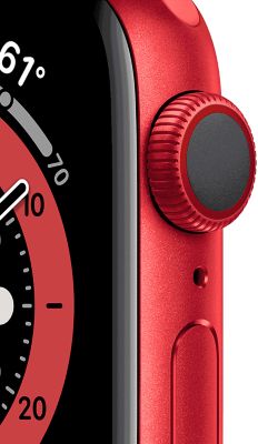 Vista trasera del Watch Series 6 40 mm - Aluminio (PRODUCT)RED - Pulsera roja