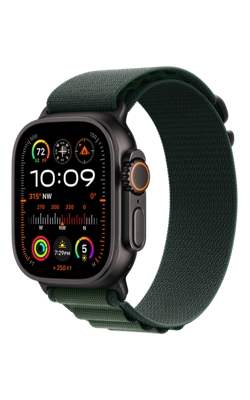 Apple Watch Ultra 2 - Black Titanium Dark Green Alpine Loop Medium